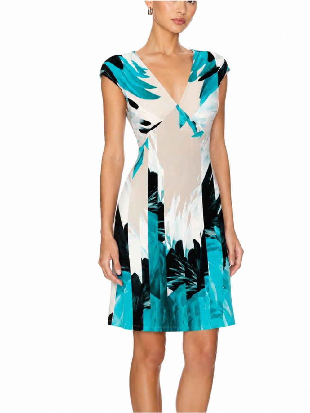 Roberto Cavalli Women's Pencil Dress Abstract Floral Print Floral  Size S